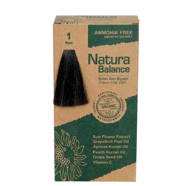 NATURA BALANCE SAÇ BOYASI 1 SİYAH ürün görseli 1