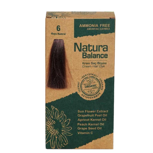 NATURA BALANCE SAÇ BOYASI 6 KOYU KUMRAL ürün görseli 1