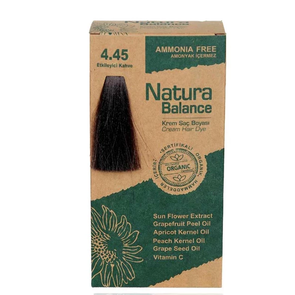 NATURA BALANCE SAÇ BOYASI 4.45 ETKİLEYİCİ KAHVE ürün görseli 1