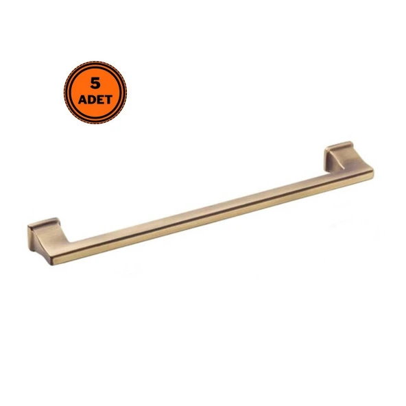 5 Adet Doğanlar Techno 224 mm Mobilya Kulp Olifka Antik Sarı ürün görseli 1