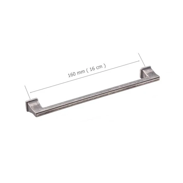 5 Adet Doğanlar Techno 160 mm Mobilya Kulp Antik Gümüş - Resim 2