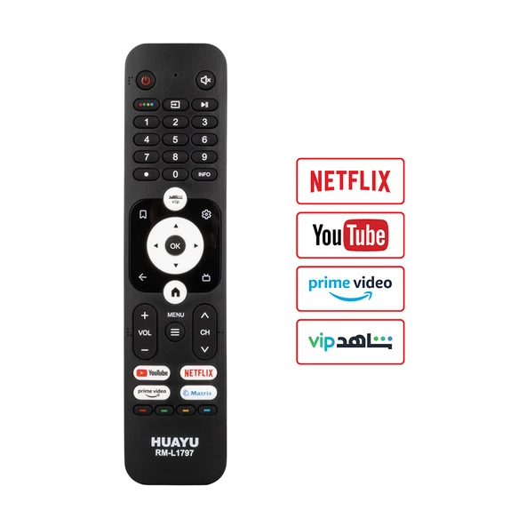 Huayu KL RM-L1797 Haier Youtube Netflix Prime Vide Tuşlu Lcd Led TV Kumanda ürün görseli 1
