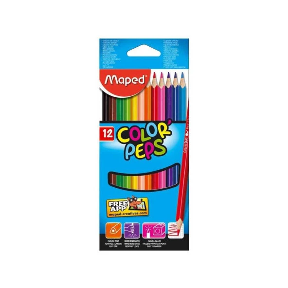 Maped Color'Peps Kuru Boya 12'li 183212 ürün görseli 1