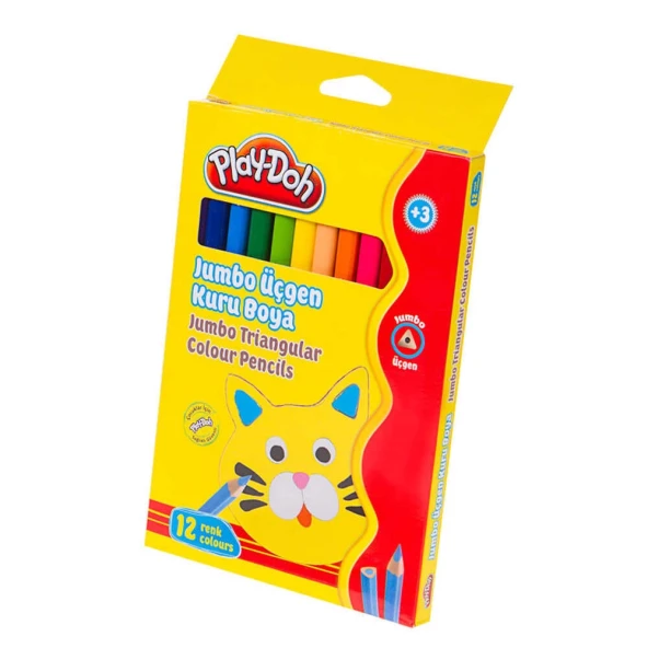 Playdoh Kuru Boya Jumbo Üçgen 12 Renk - Resim 2