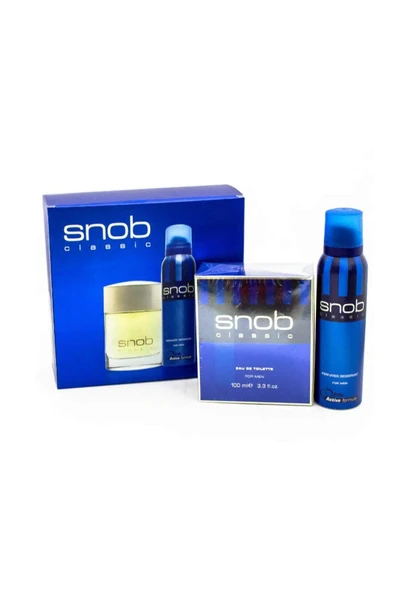 Snob Classic EDT+Deodorant Gift Set, - Resim 2