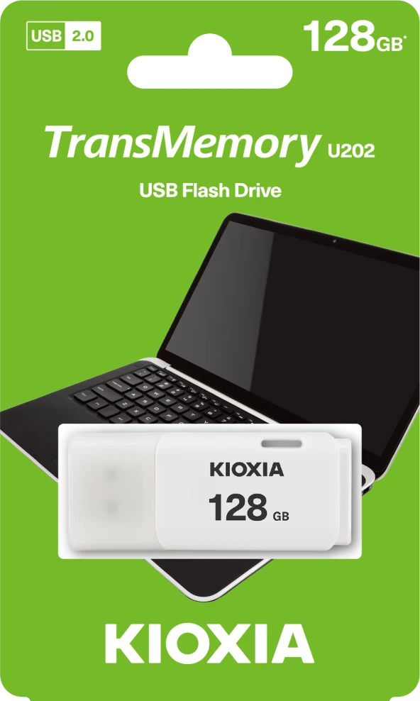 128GB USB2.0 KIOXIA BEYAZ USB BELLEK LU202W128GG4 ürün görseli 1