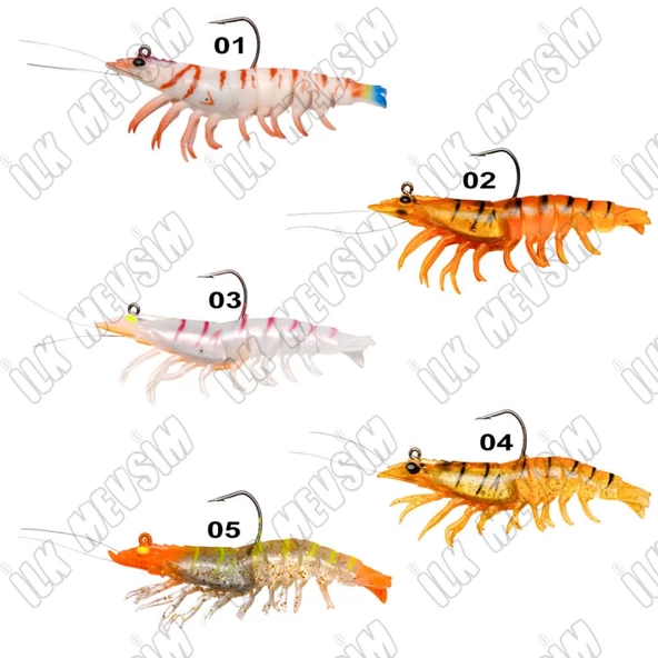 Ryuji Real Shrimp 7,6cm 12gr Karides Silikon Yem - Resim 2