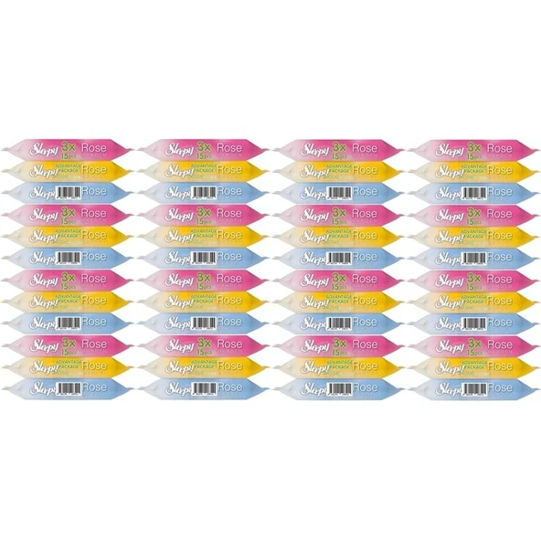 Sleepy Islak Havlu Cep Mendil 15 Yaprak (48 Li Set) Travel Pk Rose/Garden (16PK*3) 720 Yaprak ürün görseli 1
