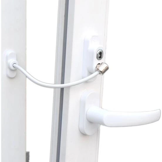 Çelik Halatlı Kilit Pvc Pencere Emniyet Çocuk Kilidi (100 Adet) ürün görseli 1