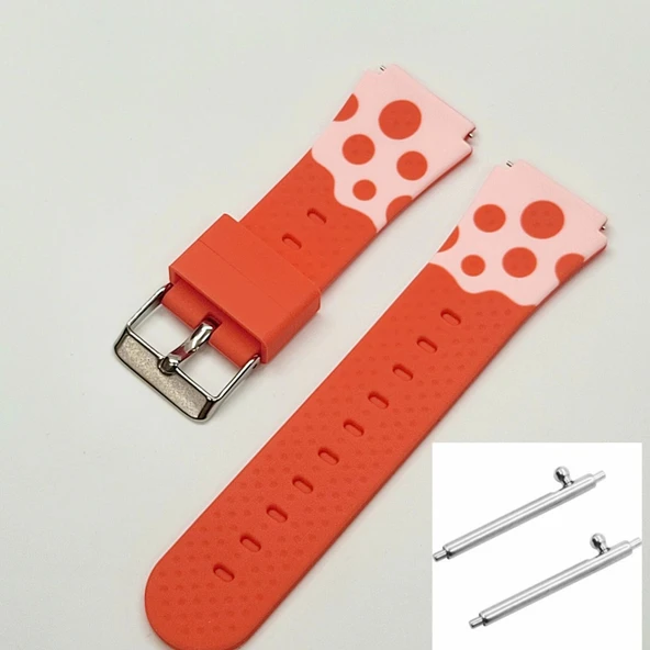 SMART KİDS AKILLI SAAT KORDONU UYUMLU SİLİKON KIRMIZI RENK - 20 MM ürün görseli 1
