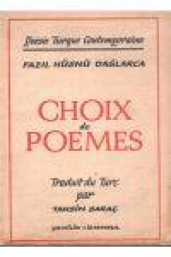 Poesie Turque Contemporaine / CHOIX de POEMES ürün görseli 1