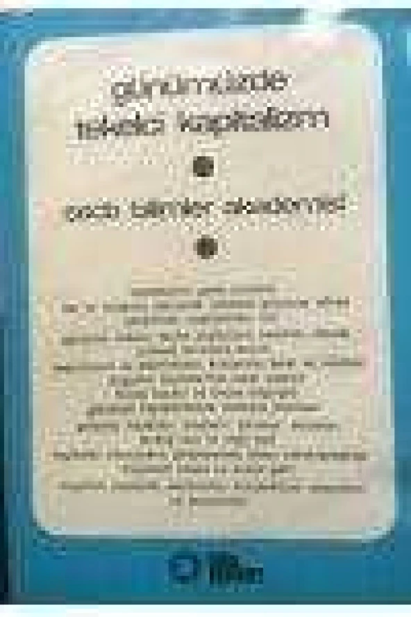 GÜNÜMÜZDE TEKELCİ KAPİTALİZM ürün görseli 1
