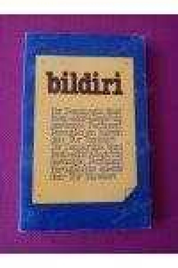 BİLDİRİ     /    Bir Demokratik Manifesto   /   Adolf A. Berle'nin Önsözüyle ürün görseli 1