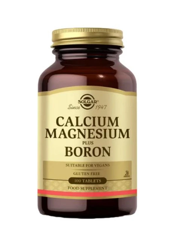 Solgar Calcium Magnesium Plus Boron 100 Tablet ürün görseli 1