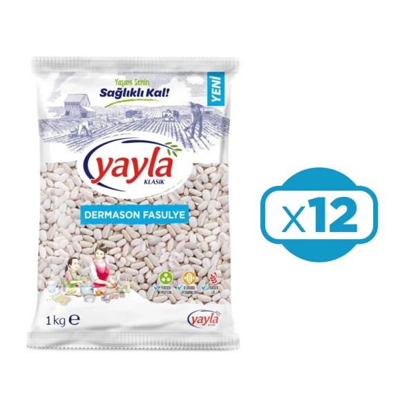 Yayla Dermason Fasulye 1000 gr x 12 Adet ürün görseli 1