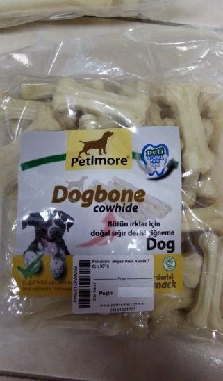 Dogbone Beyaz Pres Kemik 7 Cm 50' li ürün görseli 1
