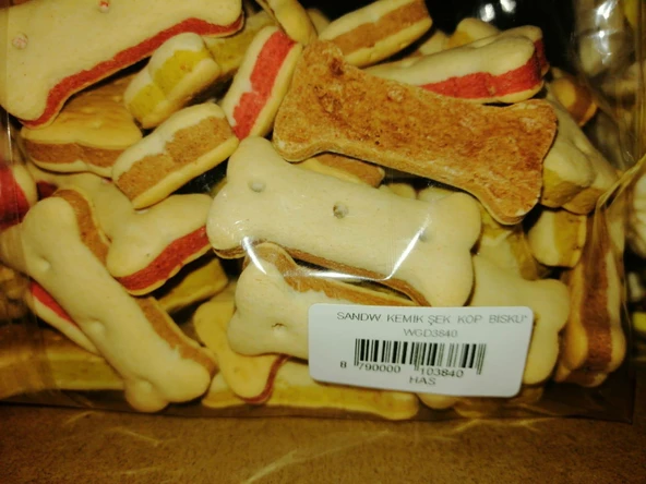 Single Sandwich Kemik Şeklide Köpek Bisküvisi 500 gr ürün görseli 1