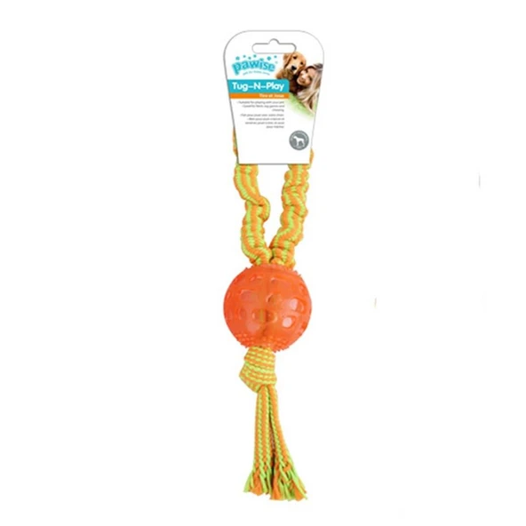 Pawise İpli Top Çekiştirmeli Köpek Oyuncağı 32 cm ürün görseli 1