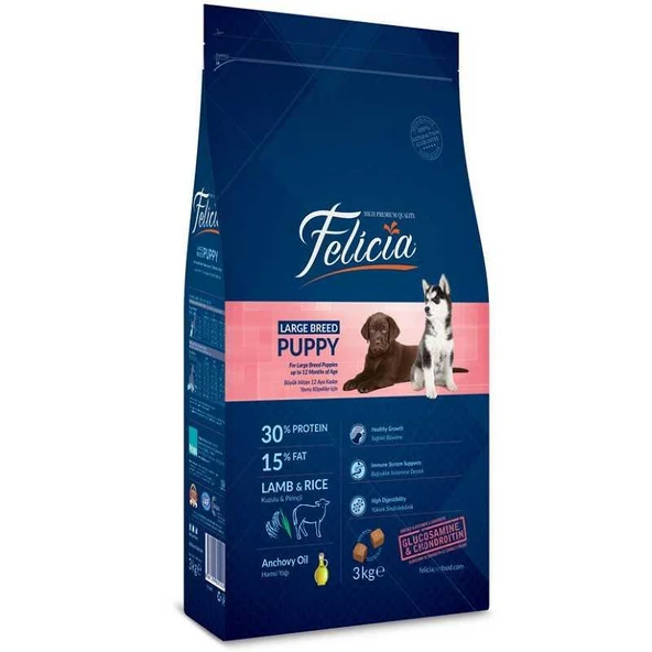 Felicia Kuzulu Büyük Irk Yavru Köpek Maması 3 Kg ürün görseli 1