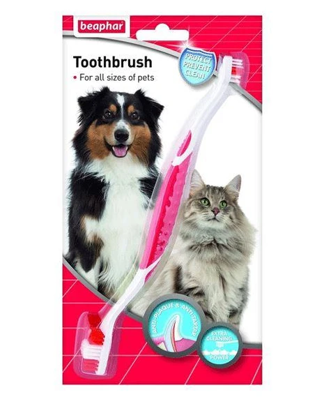 Beaphar Toothbrush Çift Taraflı Kedi Köpek Diş Fırçası ürün görseli 1