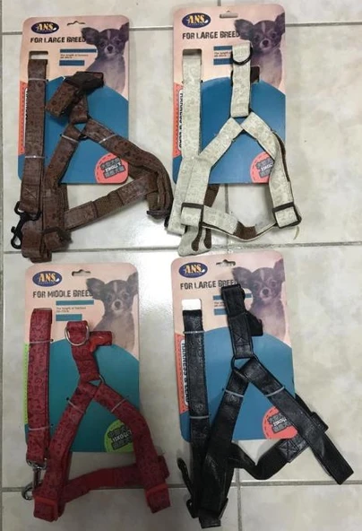 ANS Middle Breed Large Köpek Göğüs Takım Tasması Deri 10-18 Kg Olan Köpeklere ürün görseli 1