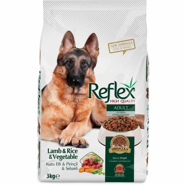 Reflex Beyaz Kuzu Etli Ve Sebzeli Yetişkin Köpek Maması  3 Kg ürün görseli 1