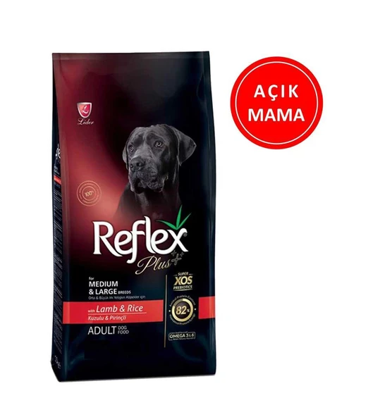 Reflex Plus Kuzulu Orta Büyük Irk Köpek Maması 1 Kg AÇIK ürün görseli 1