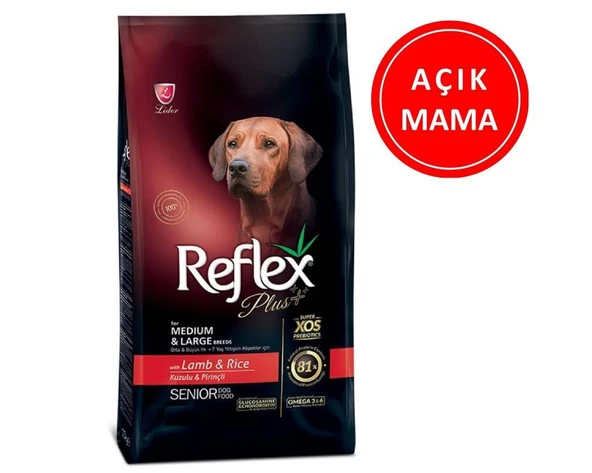 Reflex Plus Kuzulu Orta Büyük Irk Yaşlı Köpek Maması 1 Kg AÇIK ürün görseli 1