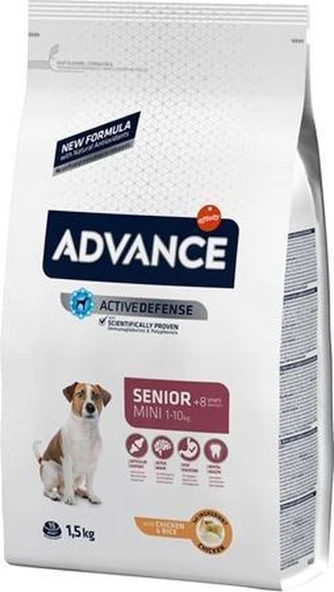 Advance Mini Senior 8+ Tavuklu Mini Yaşlı Köpek Maması 3 Kg ürün görseli 1