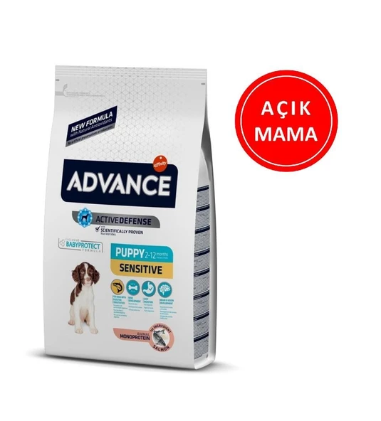 Advance Puppy Sensitive Somonlu Hassas Yavru Köpek Maması 1 Kg AÇIK ürün görseli 1