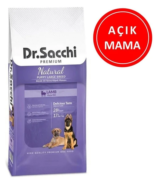 Dr.Sacchi Puppy Large Lamb Büyük Irk Yavru Köpek Maması 1 kg AÇIK ürün görseli 1
