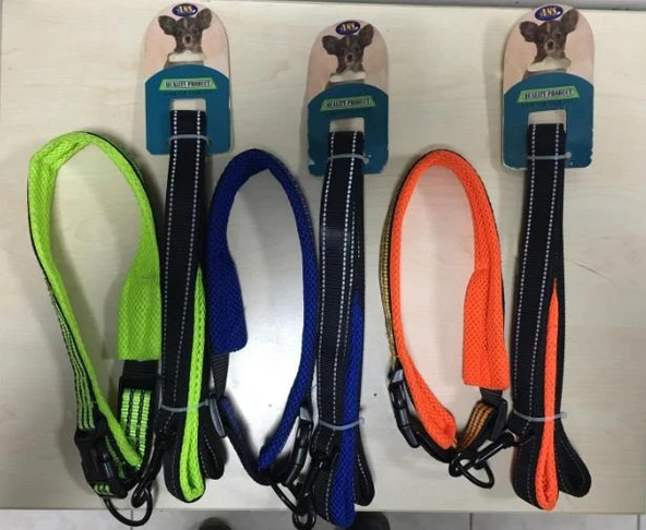 ANS Yumuşak Doku Büyük Köpek Boyun Takım Tasması Truncu-Mavi-Yeşil ürün görseli 1
