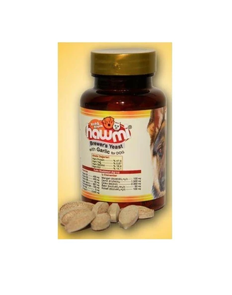 Hawmi Brewer’s Yeast Garlic Sarımsak ve Maya Köpekler İçin 60 Tablet ürün görseli 1