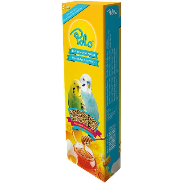 Polo Ballı Yumurtalı Muhabbet Kuşu Krakeri 3 lü ürün görseli 1