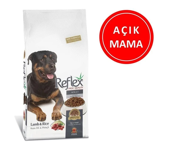 Reflex Beyaz Lamb Rice Kuzu Etli ve Pirinçli Köpek Maması 1 Kg AÇIK ürün görseli 1