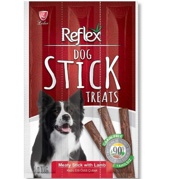 Reflex Dog Stick Kuzu Etli Köpek Ödül Çubuğu 11 Gr 3'lü ürün görseli 1