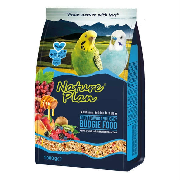 Nature Plan Meyveli Ballı Muhabbet Kuşu Yemi 1000 gr ürün görseli 1