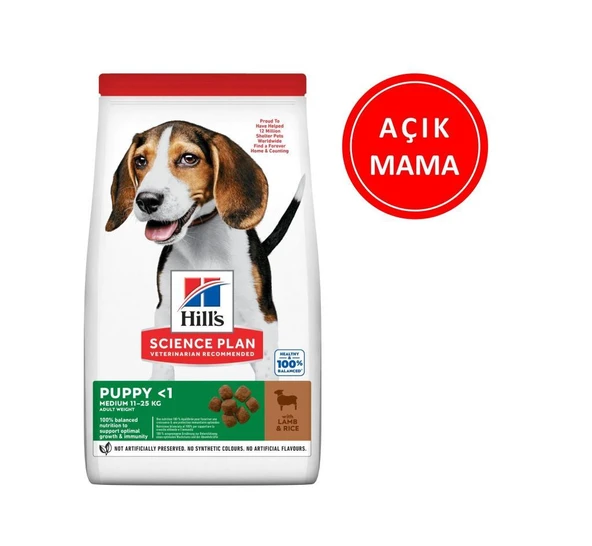 Hills Medium Puppy Kuzu Etli Yavru Köpek Maması 1 Kg AÇIK ürün görseli 1