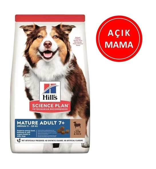 Hills Medium Mature +7 Kuzu Etli Yaşlı Köpek Maması 1 Kg AÇIK ürün görseli 1