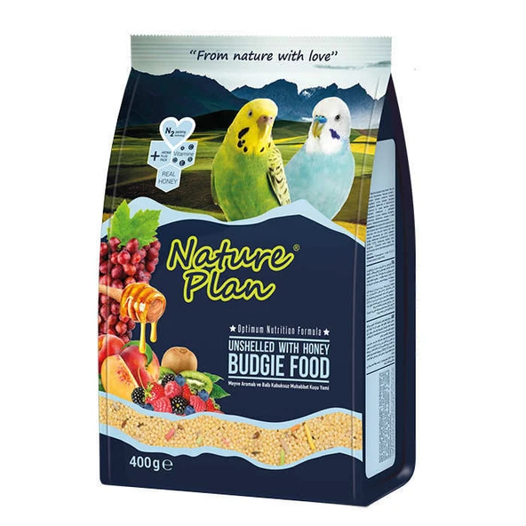Nature Plan Kabuksuz Muhabbet Kuşu Yemi 400 gr ürün görseli 1