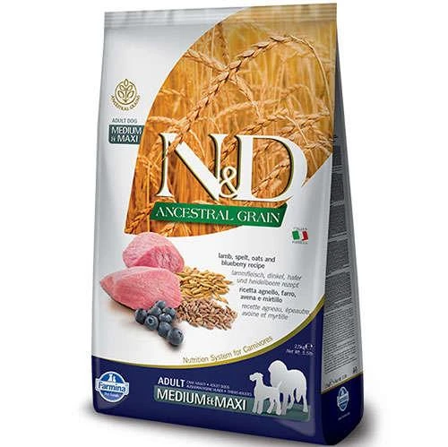 ND Düşük Tahıllı Kuzu Etli Yaban Mersinli Köpek Maması 2.5 Kg ürün görseli 1