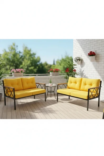 adımshops 2+2Balkon-bahçe-kafe-çay Seti-koltuk Takımı-oturma Grubu-ofis Koltuğu 2+2 ürün görseli 1