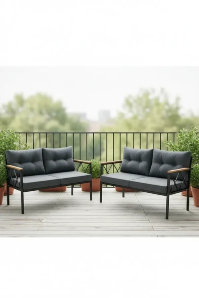 adımshops 2+2Balkon-bahçe-kafe-çay Seti-koltuk Takımı-oturma Grubu-ofis Koltuğu 2+2 ürün görseli 1