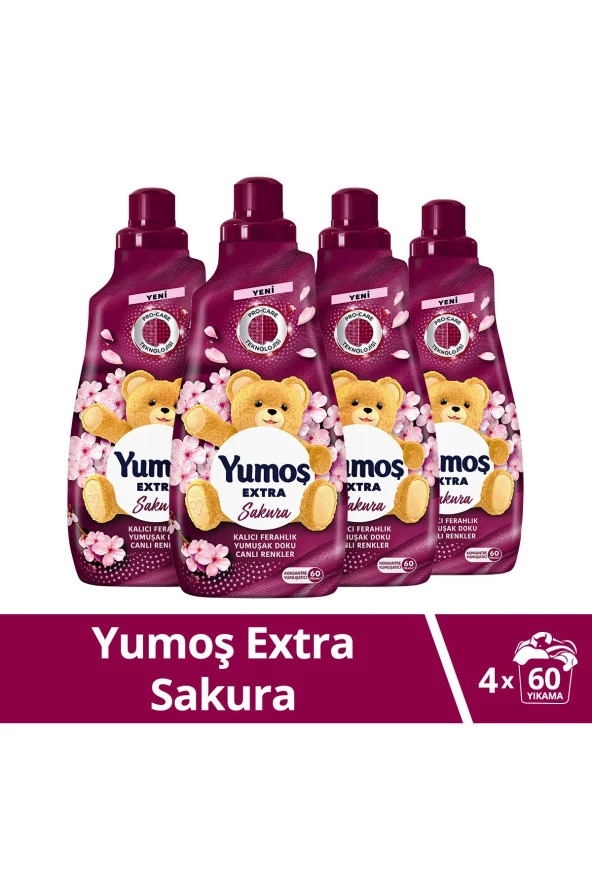 Yumoş Extra Çamaşır Yumuşatıcı Sakura 1440 ml X4 ürün görseli 1