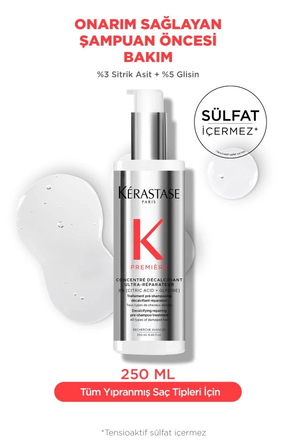 Kerastase Premiere Concentré Décalcifiant Ultra-Réparateur Onarım Sağlayan Şampuan Öncesi Bakım250ml ürün görseli 1