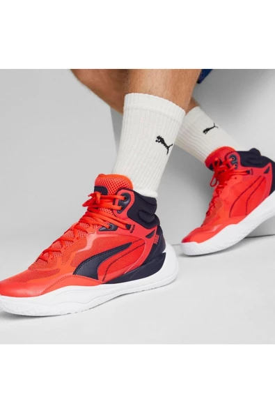Puma Playmaker Pro Mid Erkek Kırmızı Basketbol Ayakkabısı 377902 12 ürün görseli 1