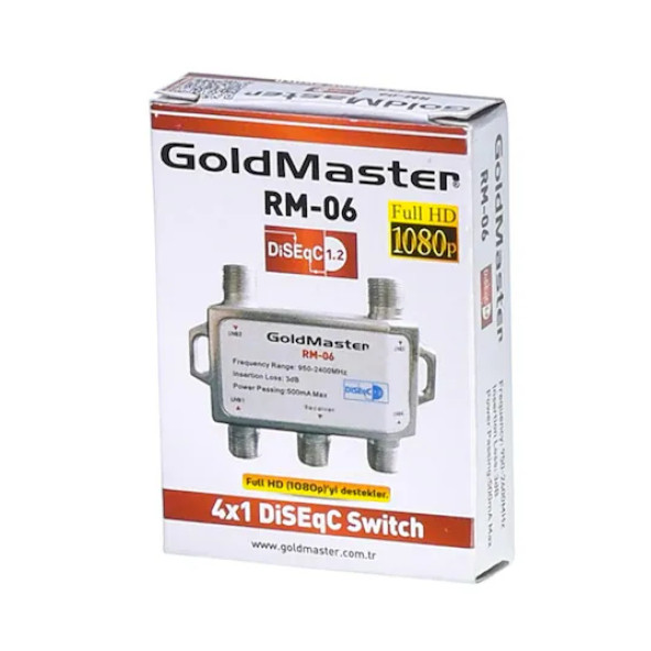 Goldmaster 4 Lü Diseqc Switch Bölücü Rm-06 ürün görseli 1