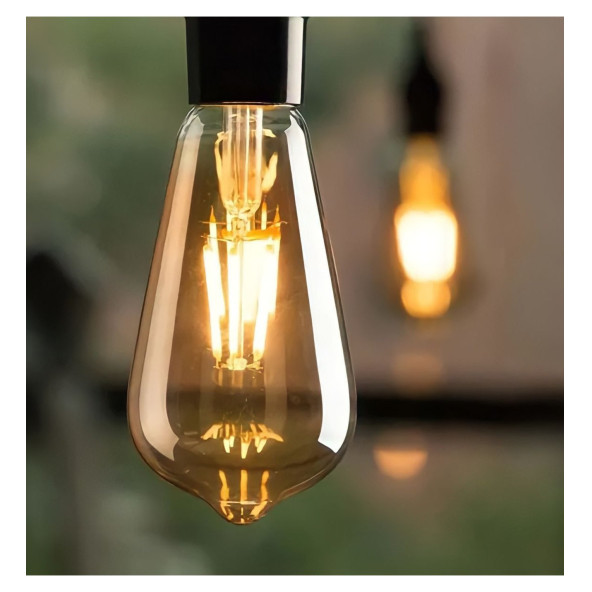 Yuled Rustik Ampul Amber 4W E27 Duy ST64 Edıson Bulb ürün görseli 1