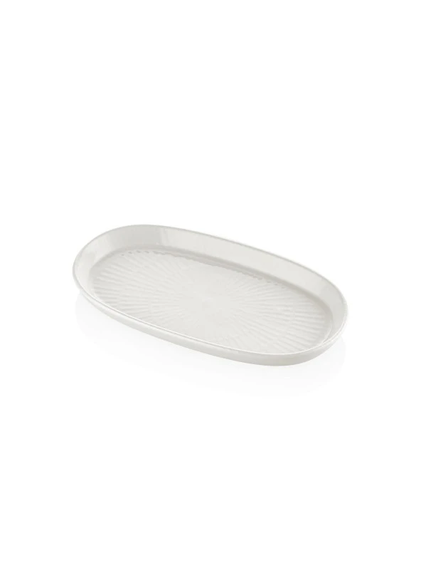 The Mia Noon Oval Servis 2li Krem 26 cm ürün görseli 1