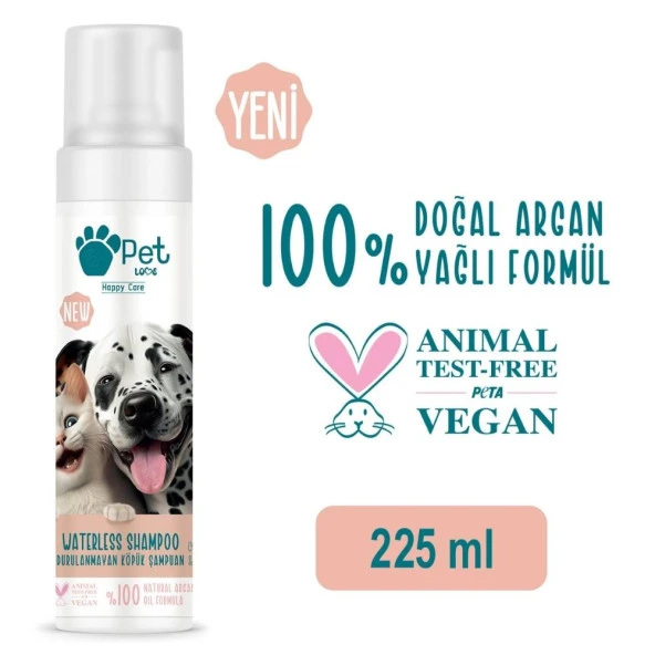 Pet Love Durulanmayan Köpük Şampuan Kurabiye & Vanilya 225 Ml ürün görseli 1